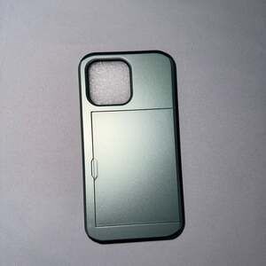 Nvollnoe iPhone 12 Pro Max Wallet Case with Sliding Card Holder - Dark Green